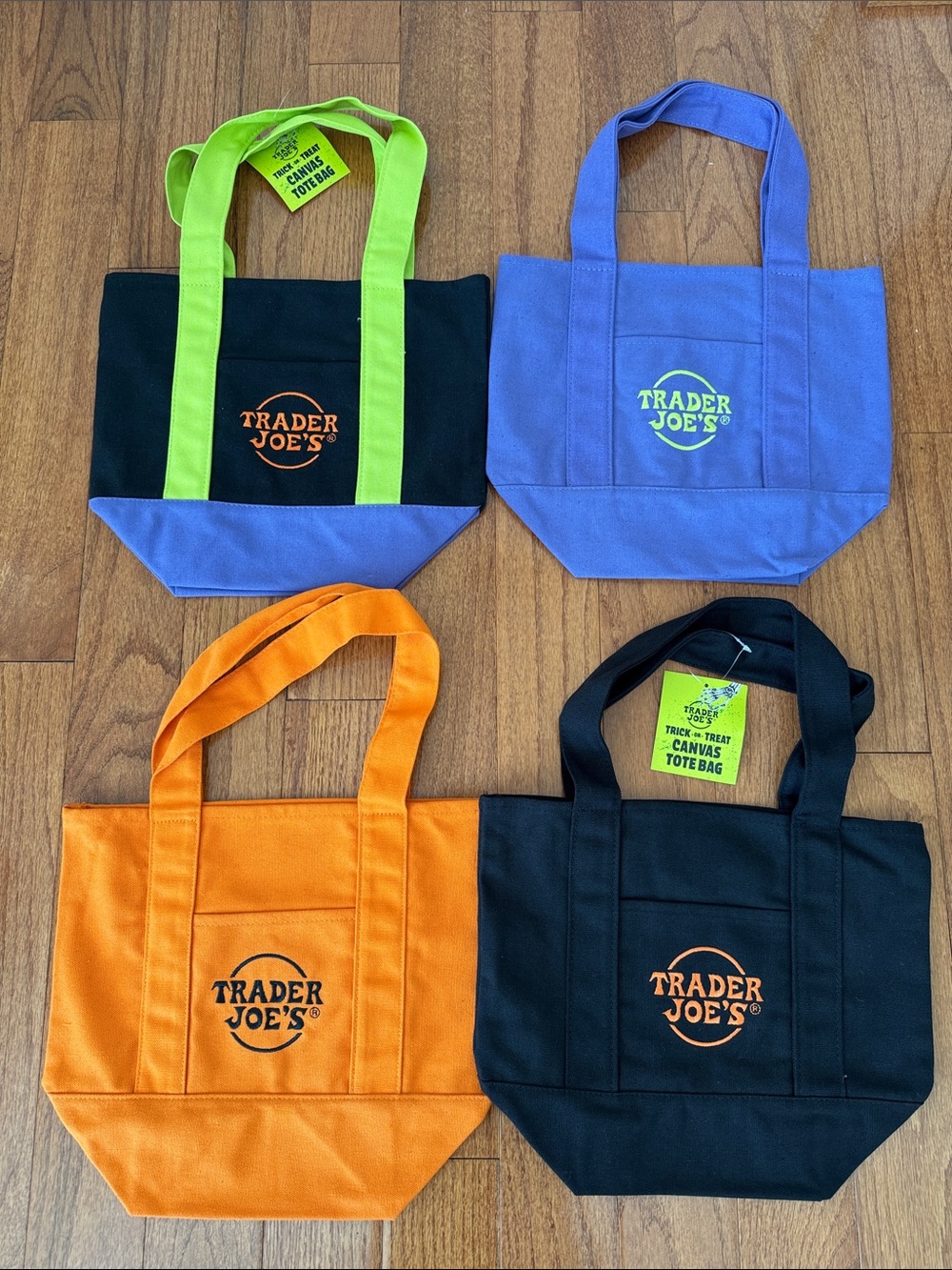 Trader Joe’s Halloween Canvas Tote Bags - set of 4